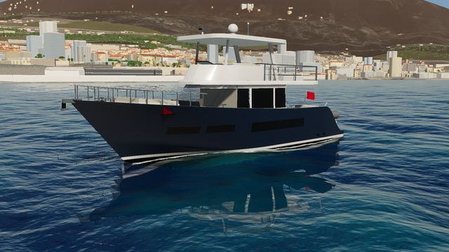 The Motor yacht 60 ft, a flybridge motor yacht, in Yacht Skipper