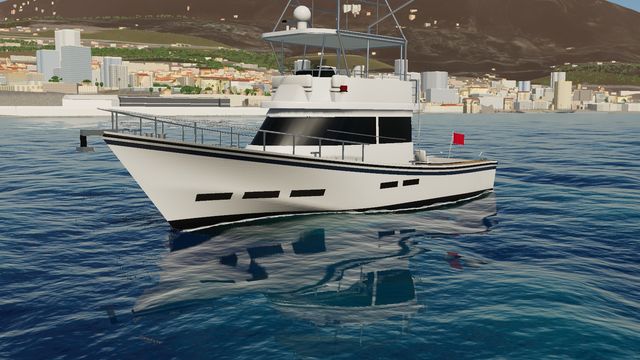 The Sportfisher 58, a convertible sport fisherman, in Yacht Skipper