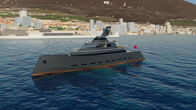 The Stealth yacht 65, a axe-bow stealth yacht, in Yacht Skipper