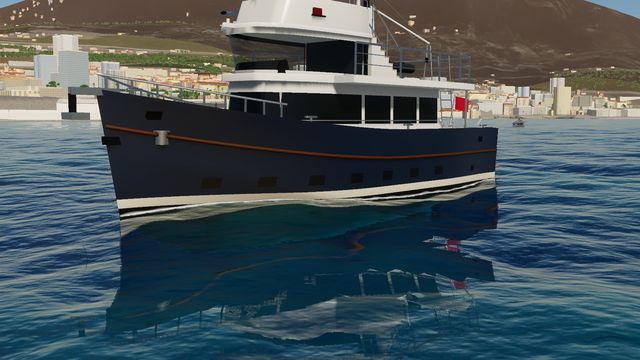 The Trawler 48, a pilothouse trawler yacht, in Yacht Skipper